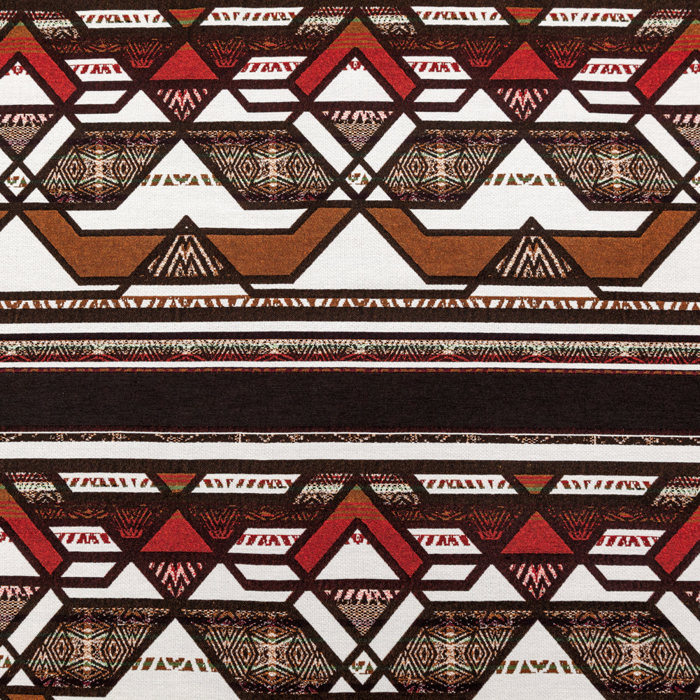 Brown and White Geometric Cotton Woven - Joann Fabrics