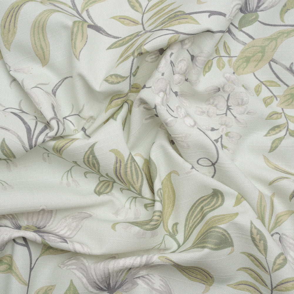 Cotton Canvas Print - Sage Garden Growth - British Imported - Joann Fabrics