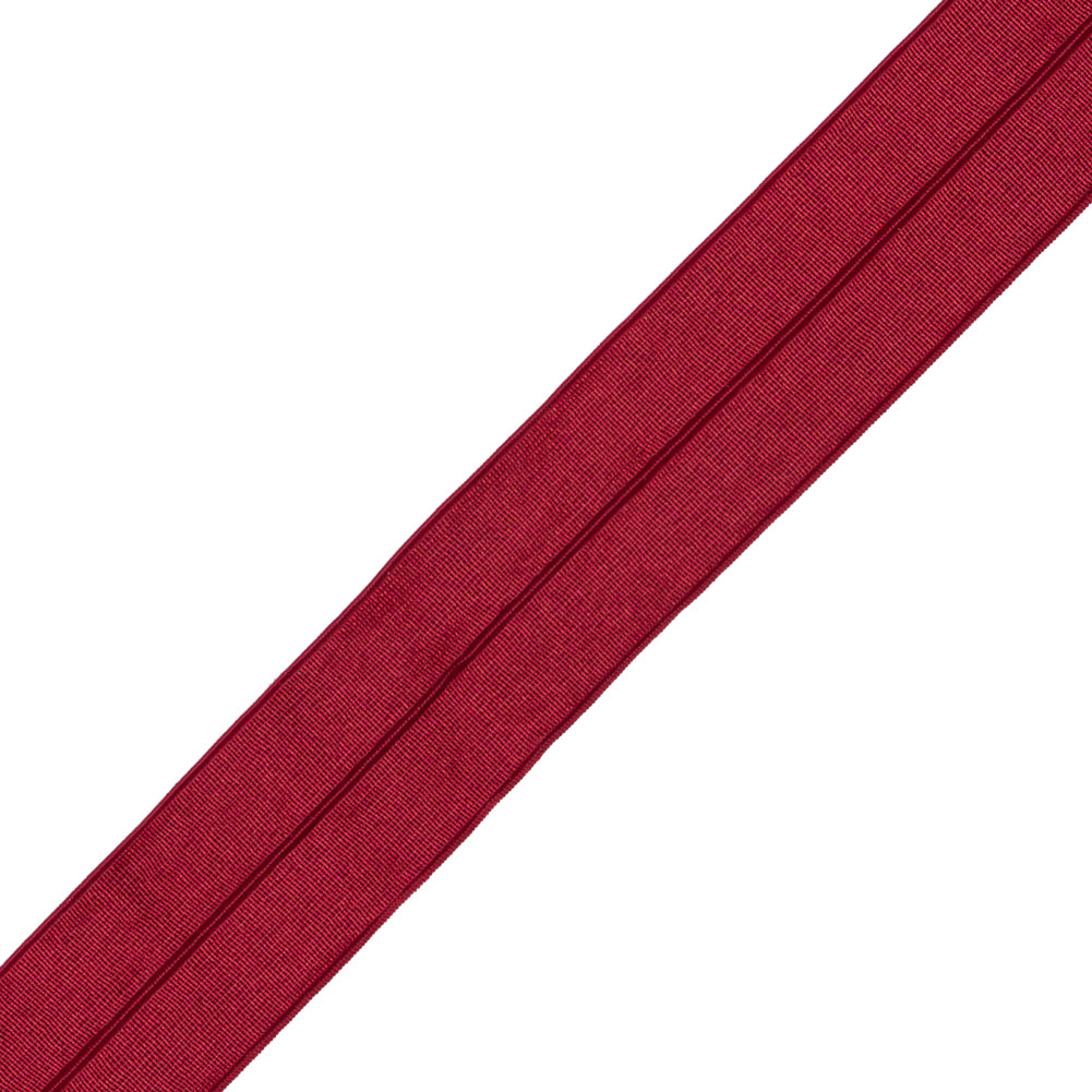 Italian Red Stretch Foldover Elastic - 0.75