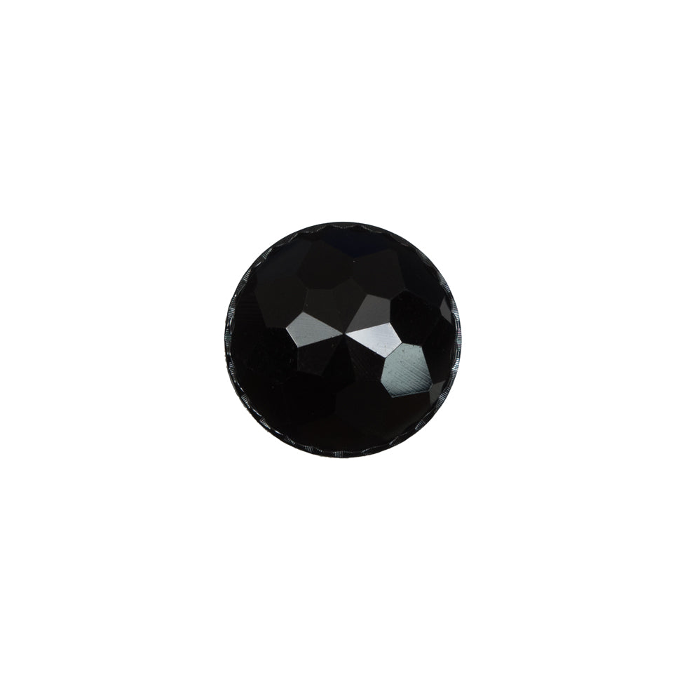 Italian Black Plated Bevel-Cut Button - 20L/12.5mm - Joann Fabrics