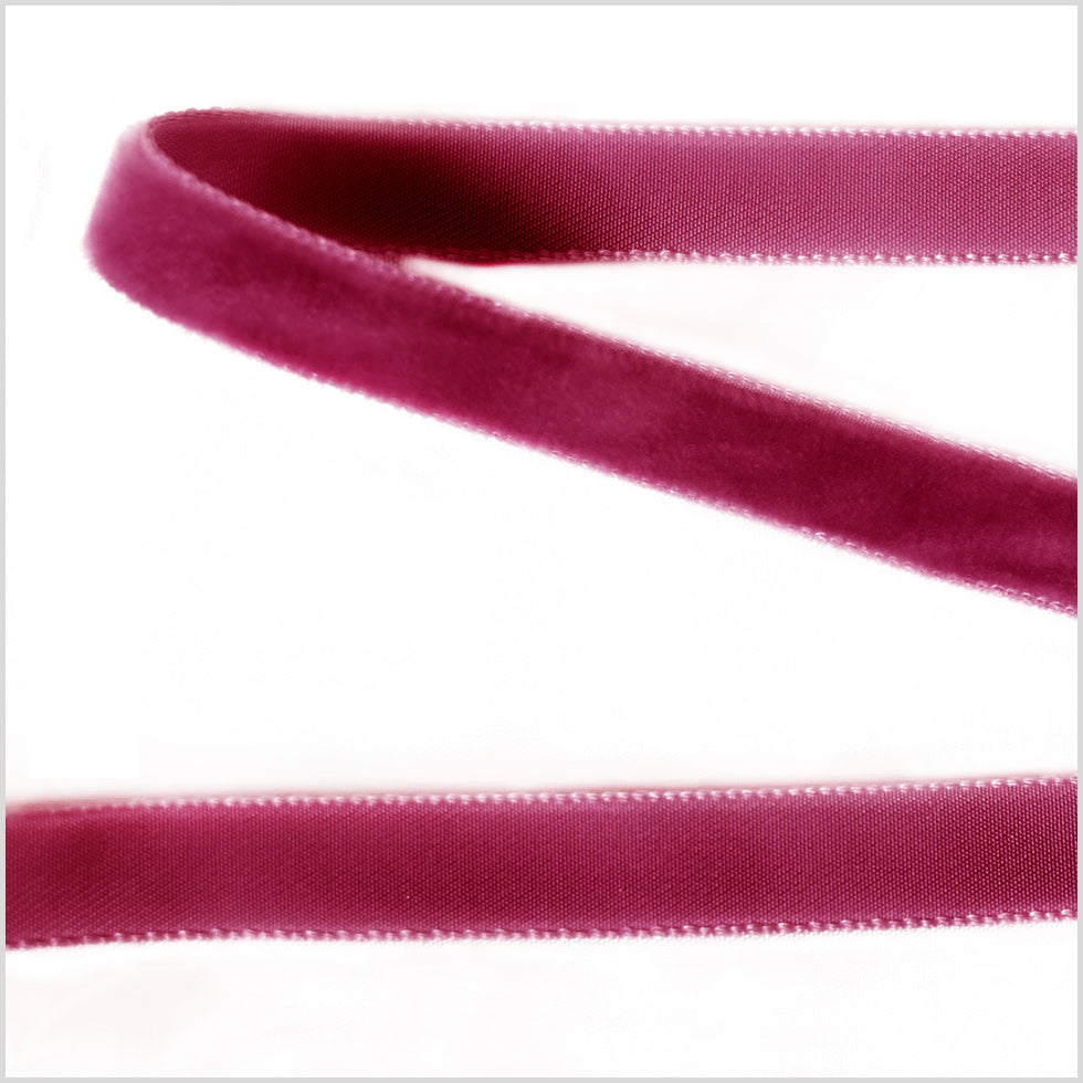 Single Faced Velvet Ribbon Made in Italy - 3/8