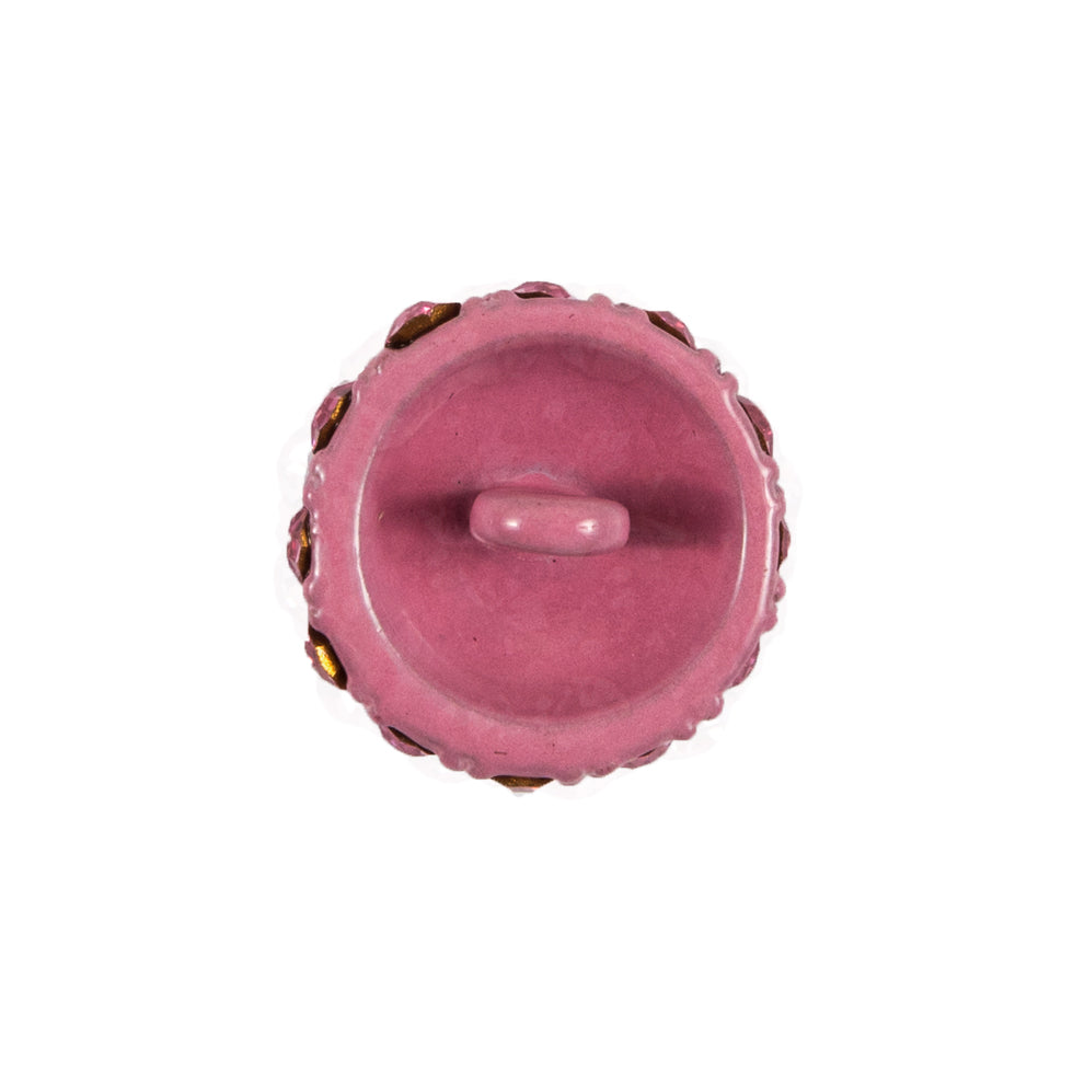 Pink Rhinestones Metal Shank Back Button - 25L/16mm - Joann Fabrics