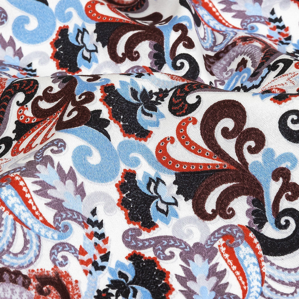 Poinciana, Baby Blue and Misty Lilac Paisley Cotton Sateen - Joann Fabrics