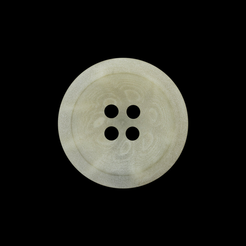 Plastic 4-Hole Button - 35L/22mm - Matte Translucent Ivory Swirls Shallow Plate - Joann Fabrics