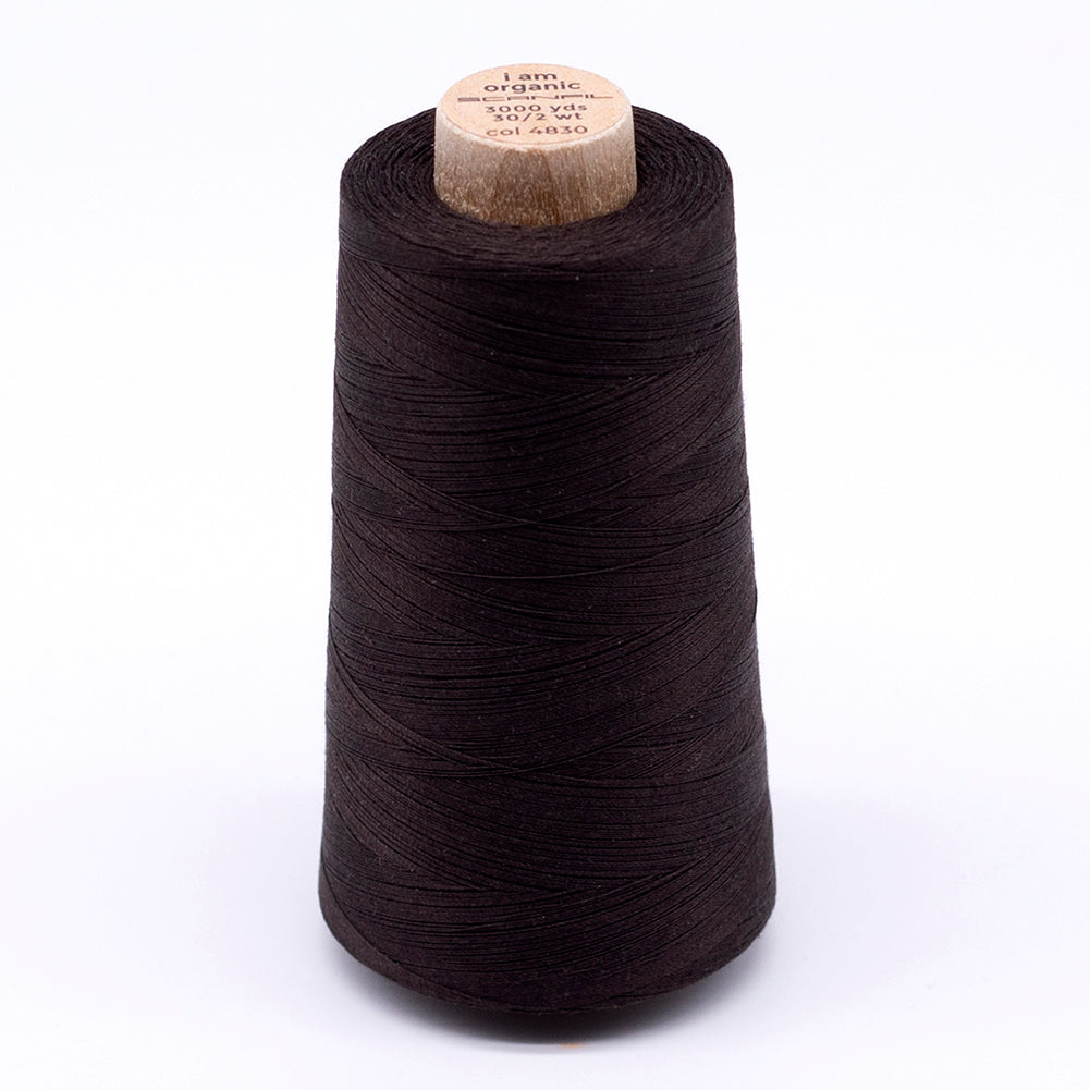 SCANFIL® 30wt Organic Pima Cotton Thread 3000 yd Cone - 4830 Licorice - Joann Fabrics