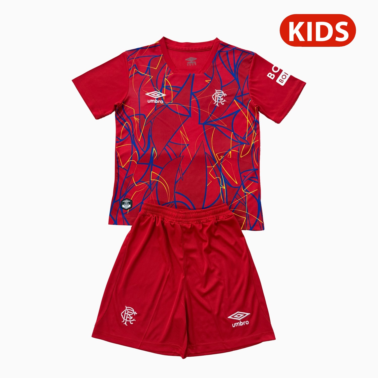 Glasgow Rangers 26-27 Red Goalkeeper Kids Kit - UnitedFutballJersey