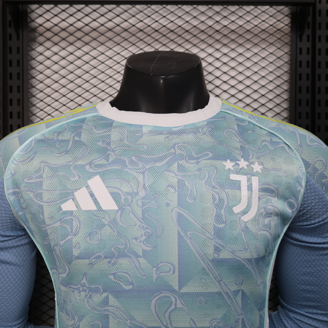 2025/2026 Long Sleeve Player Version Juventus Away Football Shirt 1:1 Thai Quality