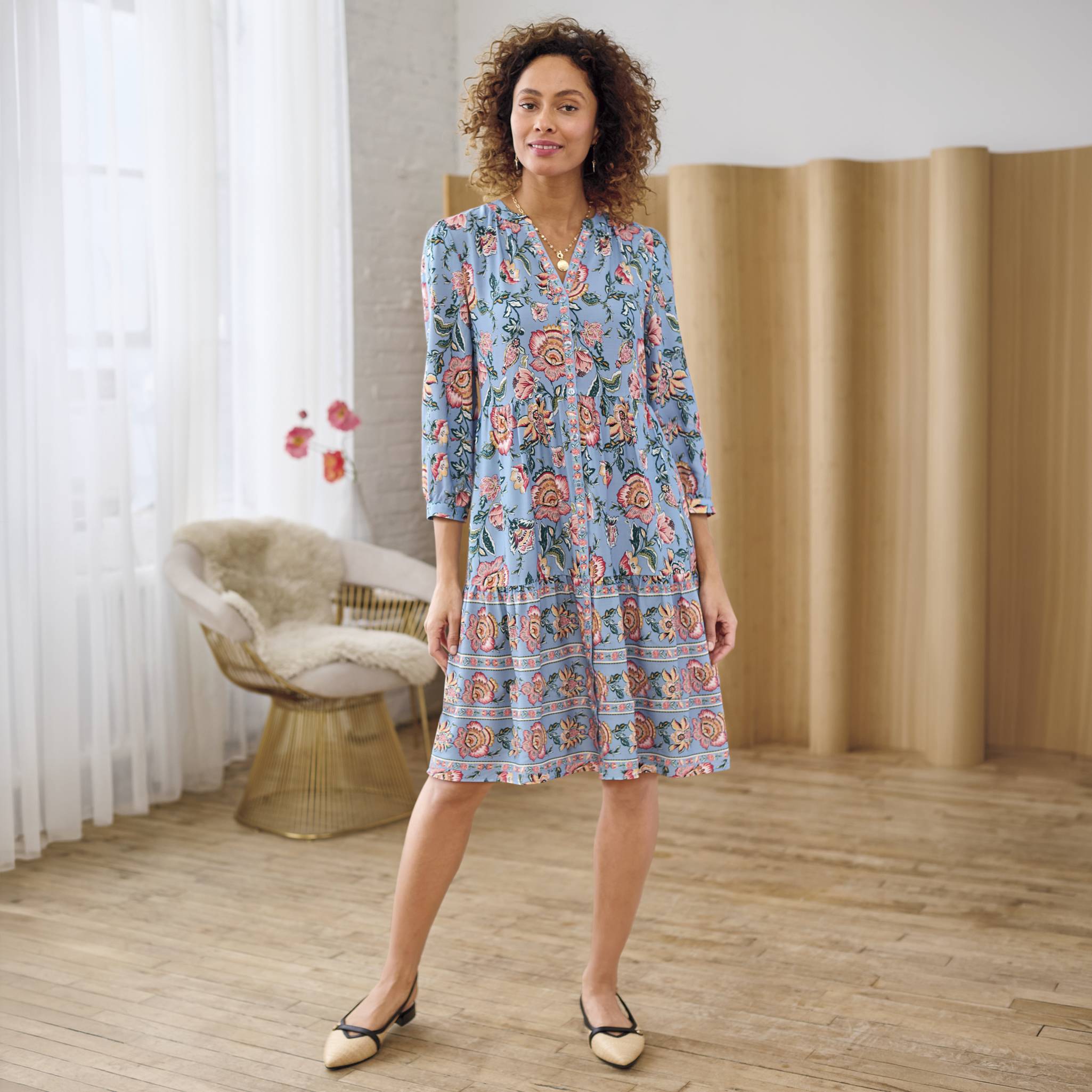 Floral Flounce Dress - Northstyle Catalog