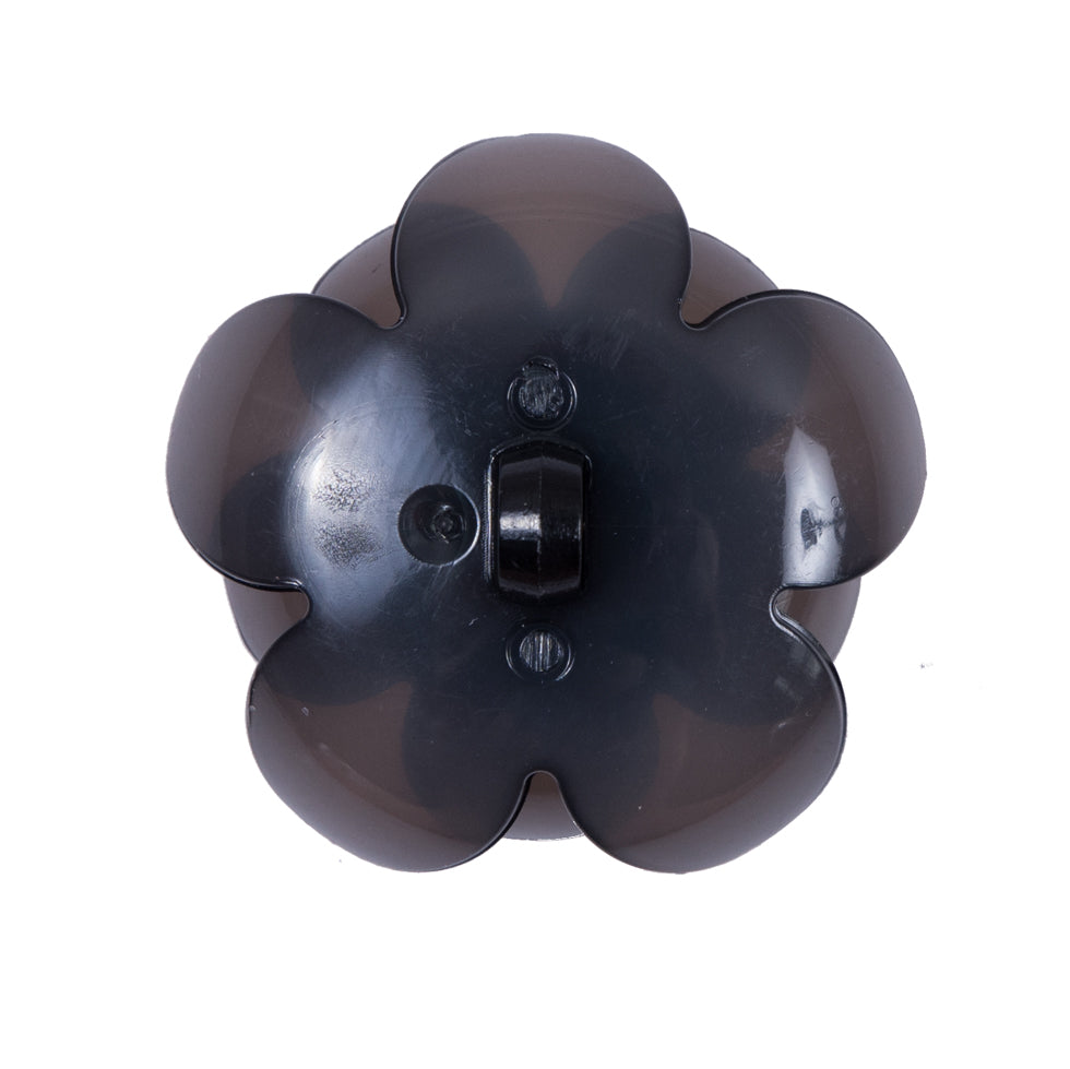 Italian Black Floral Shank-Back Button - 48L/30.5mm - Joann Fabrics