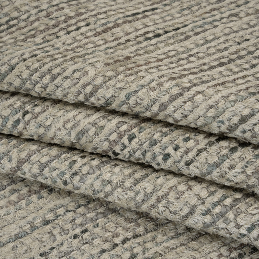 Recycled Olefin and Acrylic Upholstery Boucle and Chenille Tweed - Platinum Stripes - Virginia Collection - Joann Fabrics