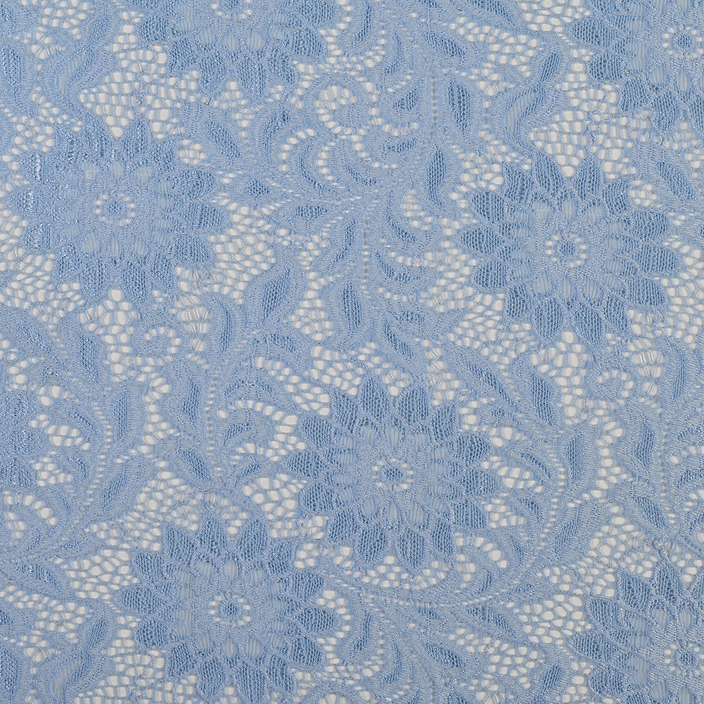 Re-Embroidered Stretch Lace - Placid Blue Sunflowers - McKee Collection - Joann Fabrics
