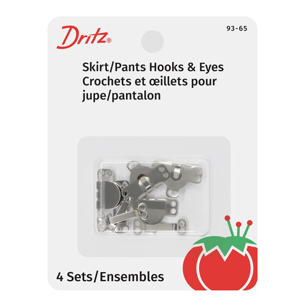 Dritz Wide Hooks & Eyes - Nickel - 4 Sets - Joann Fabrics