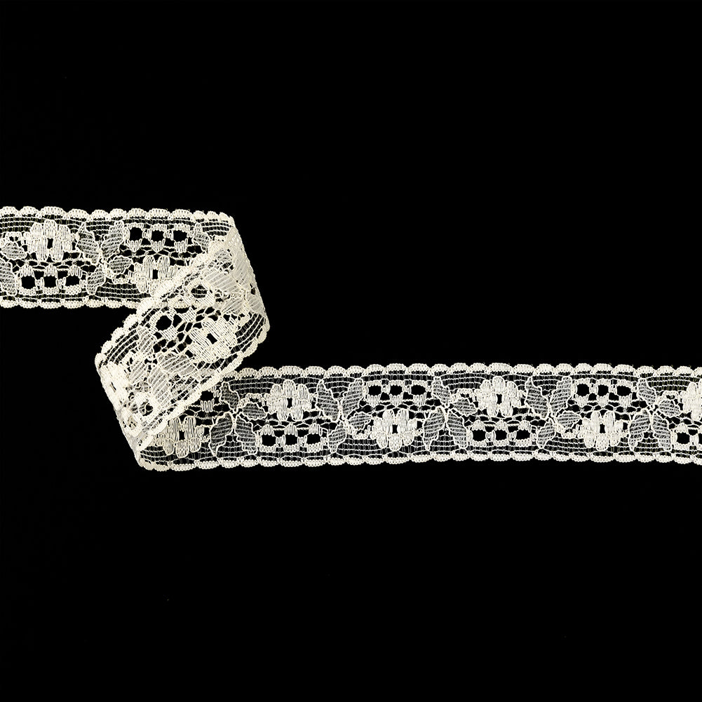 Beige Bordered Lace Trimming - 1.125
