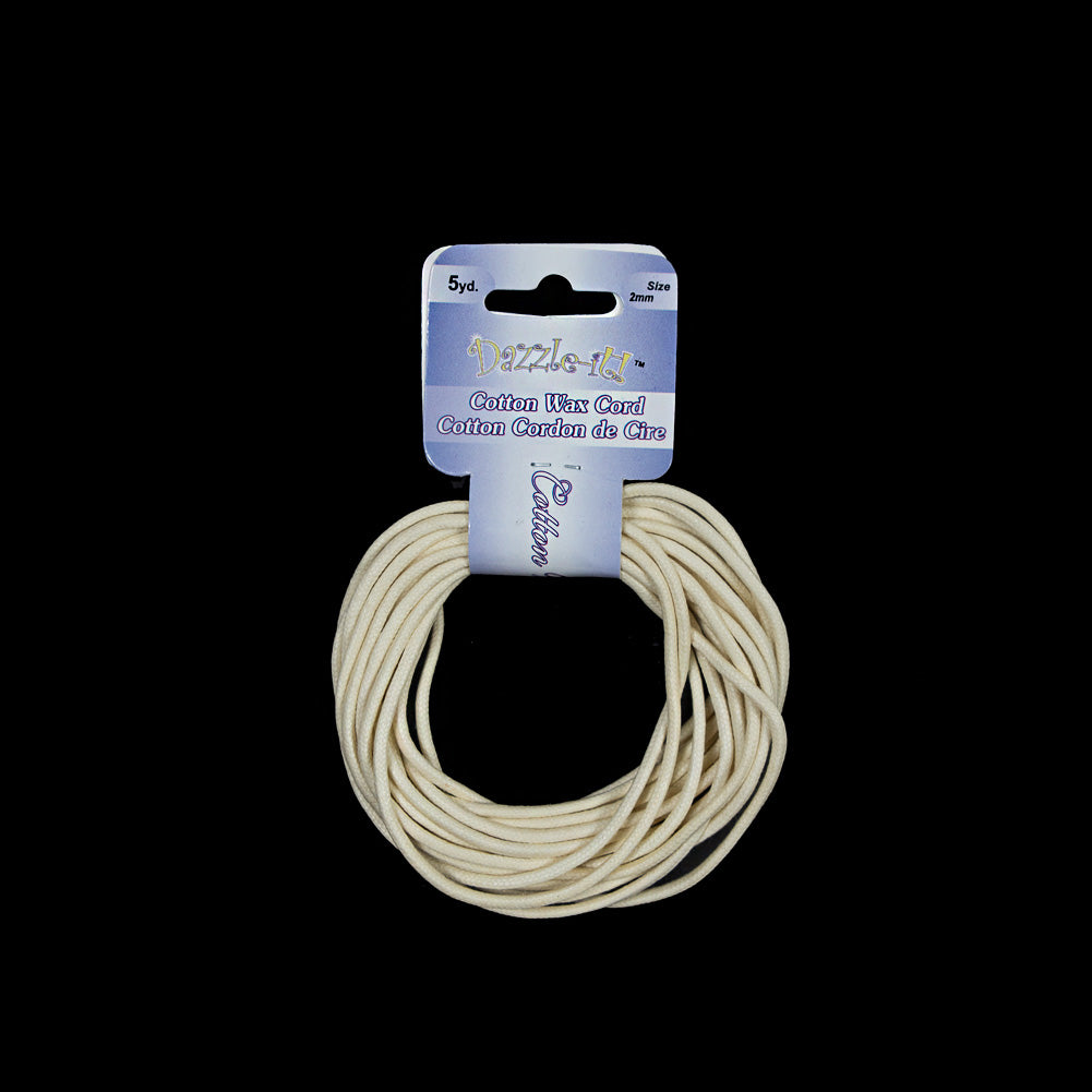 Dazzle-It Ivory Cotton Wax Cord - 2mm - Joann Fabrics