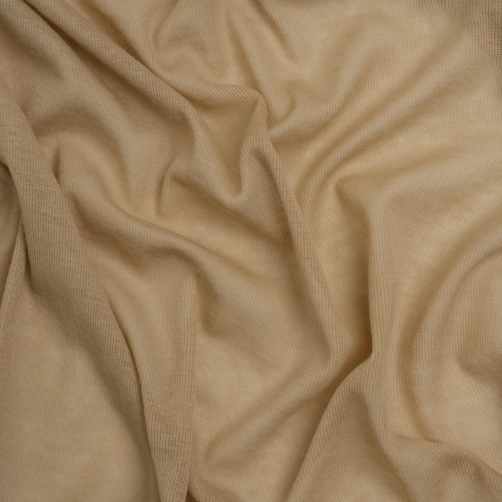 Lightweight Cotton Interlock Knit - Latte Beige - Designer Deadstock - Joann Fabrics