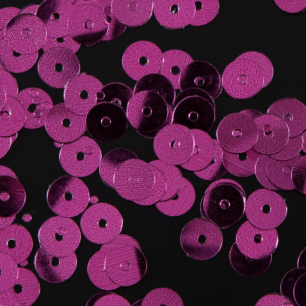 Bag of Fuchsia Color Loose Sequins with Silver Back - 6mm - Joann Fabrics