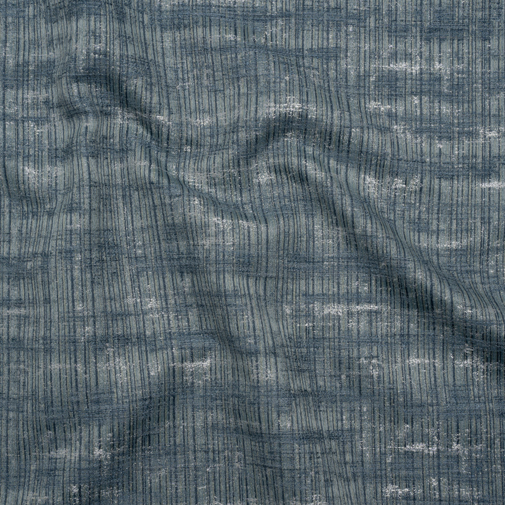 Textured Recycled Polyester Drapery Jacquard - Denim Abstract - British Imported - Joann Fabrics