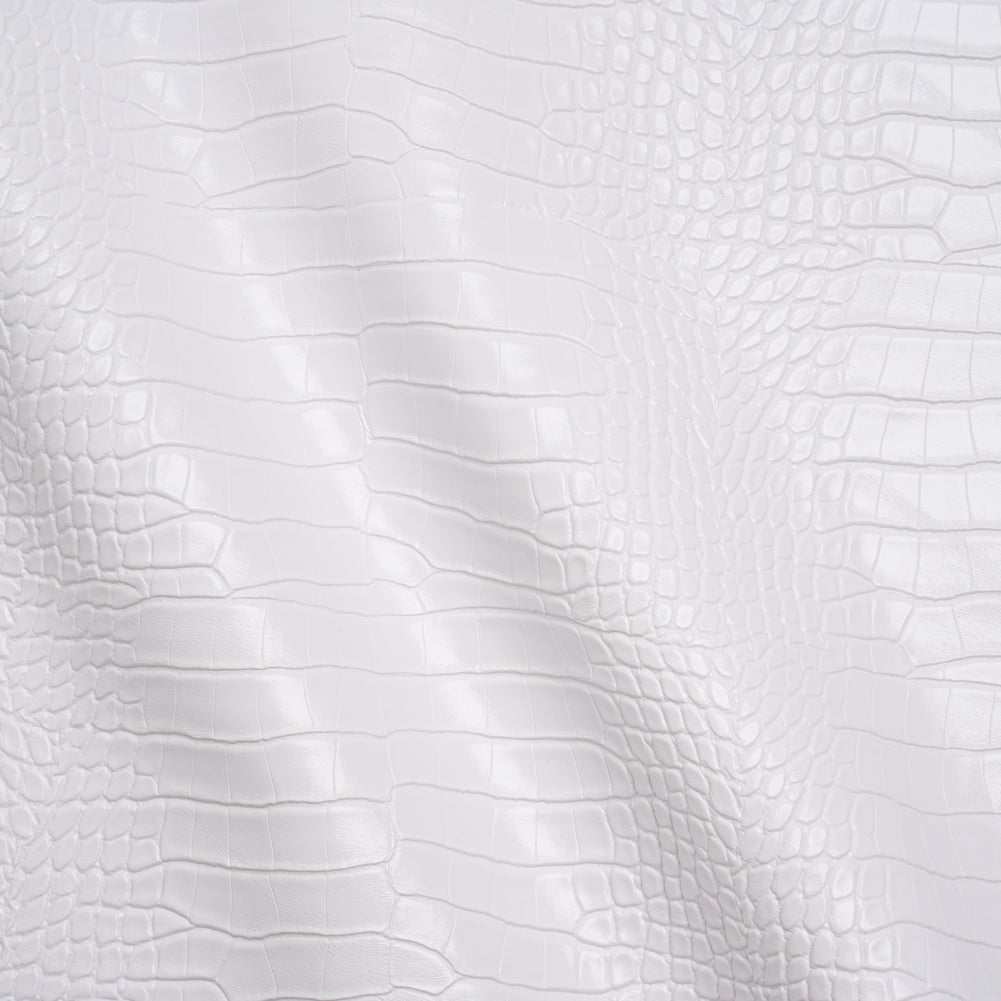 Crocodile Faux Leather Vinyl - White - Kristin Collection - Joann Fabrics