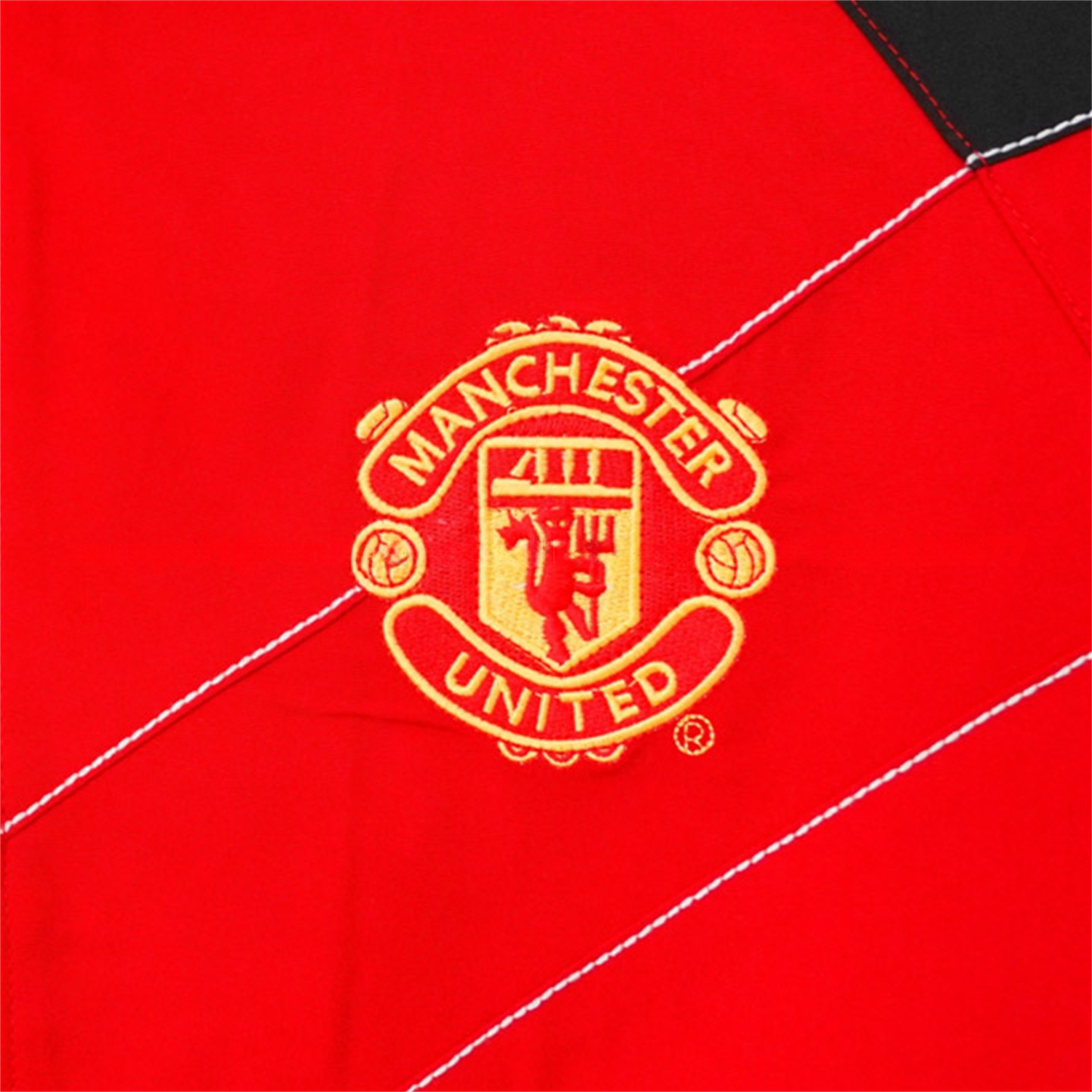 Retro Manchester United 2006-07 Windbreaker Jacket - Red With Black Sleeve - UnitedFutballJersey