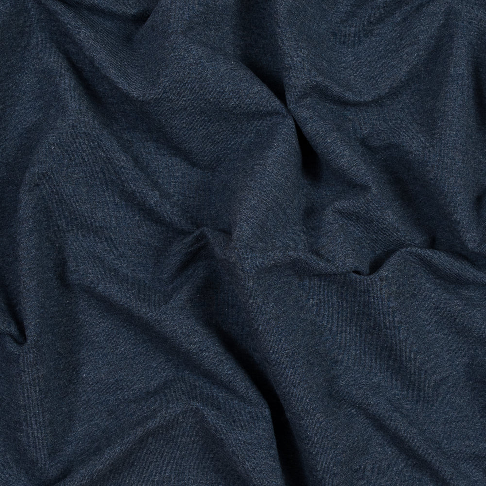 Bamboo and Cotton Stretch Knit Fleece - Heather Lake Blue - Jessamyn Collection - Joann Fabrics