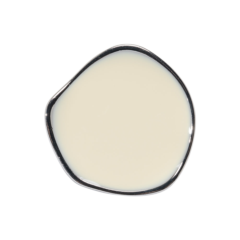Organic Edge Enameled Shank Back Button - 40L/25.5mm - Nickel and Cream - Joann Fabrics