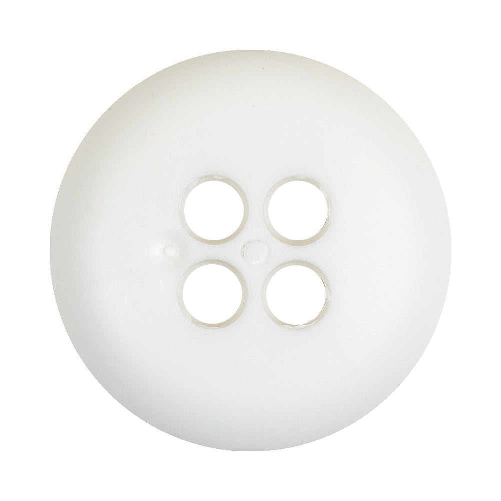White Bowl Shaped Ribbed Plastic 4 Hole Button - 54L/34mm - Joann Fabrics