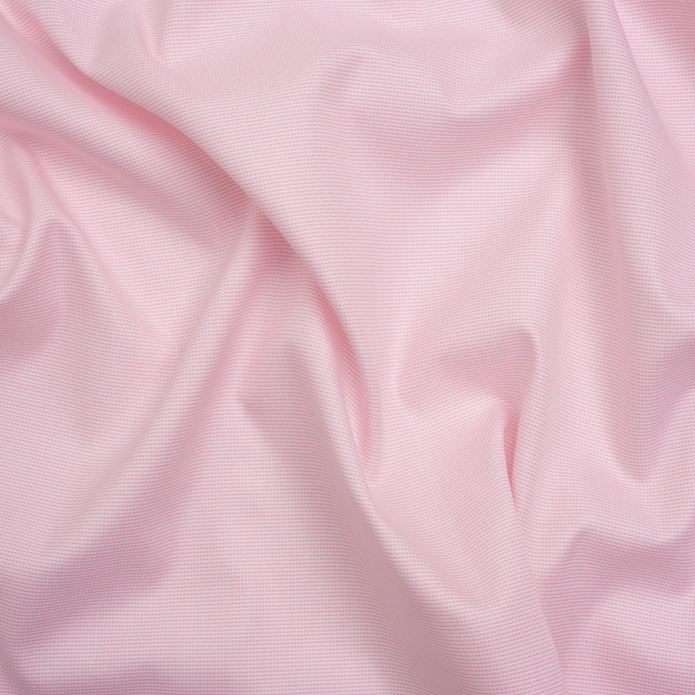 Cotton Oxford Shirting - Baby Pink and White Micro Checks - Deadstock - Joann Fabrics
