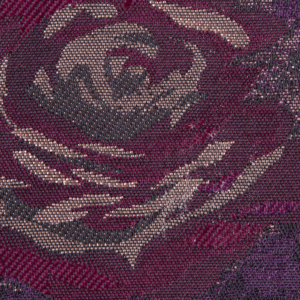 Pink/Purple/Gold Metallic Rose Patterned Brocade - Joann Fabrics