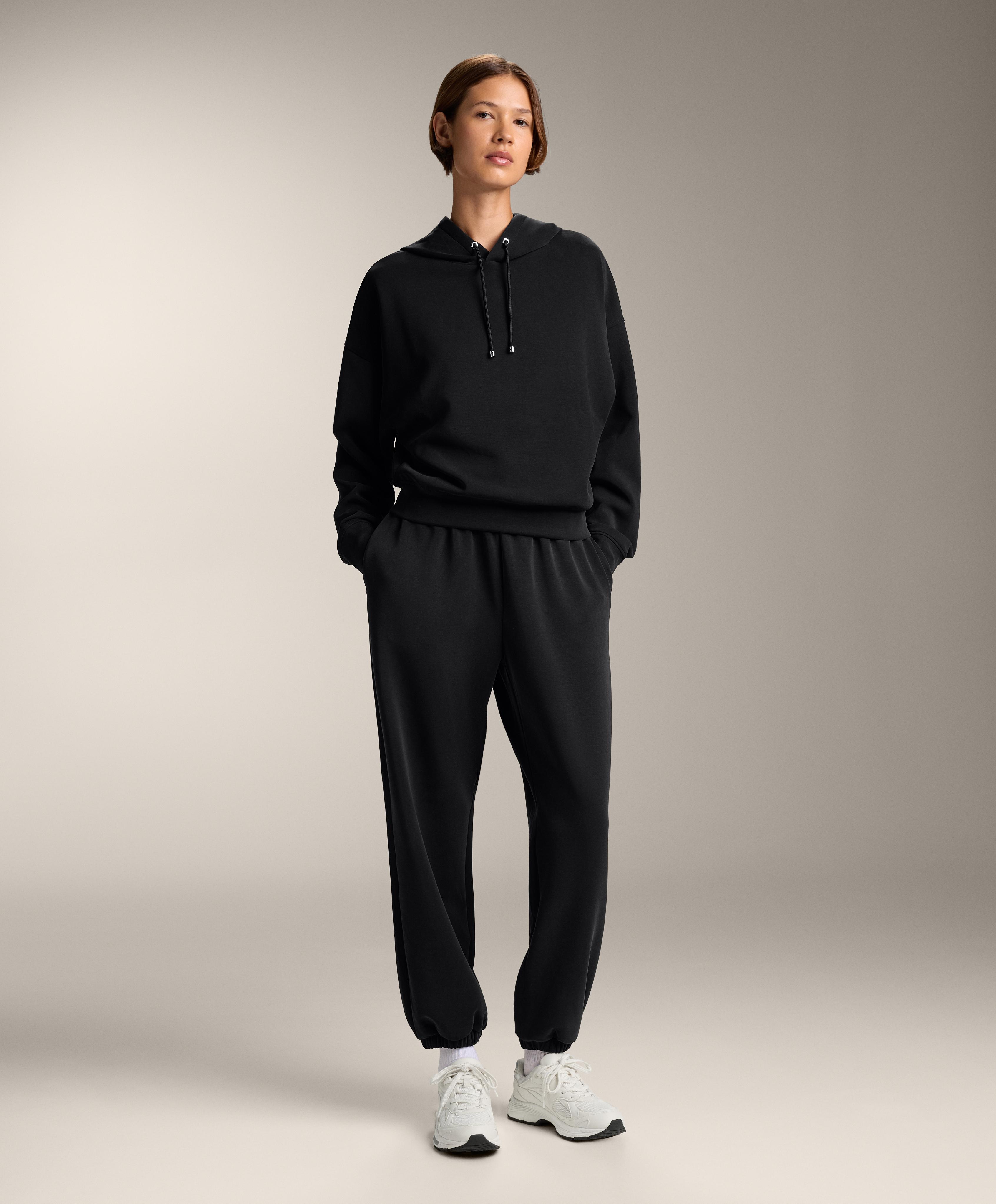 Boxy hoodie with brushed modal
