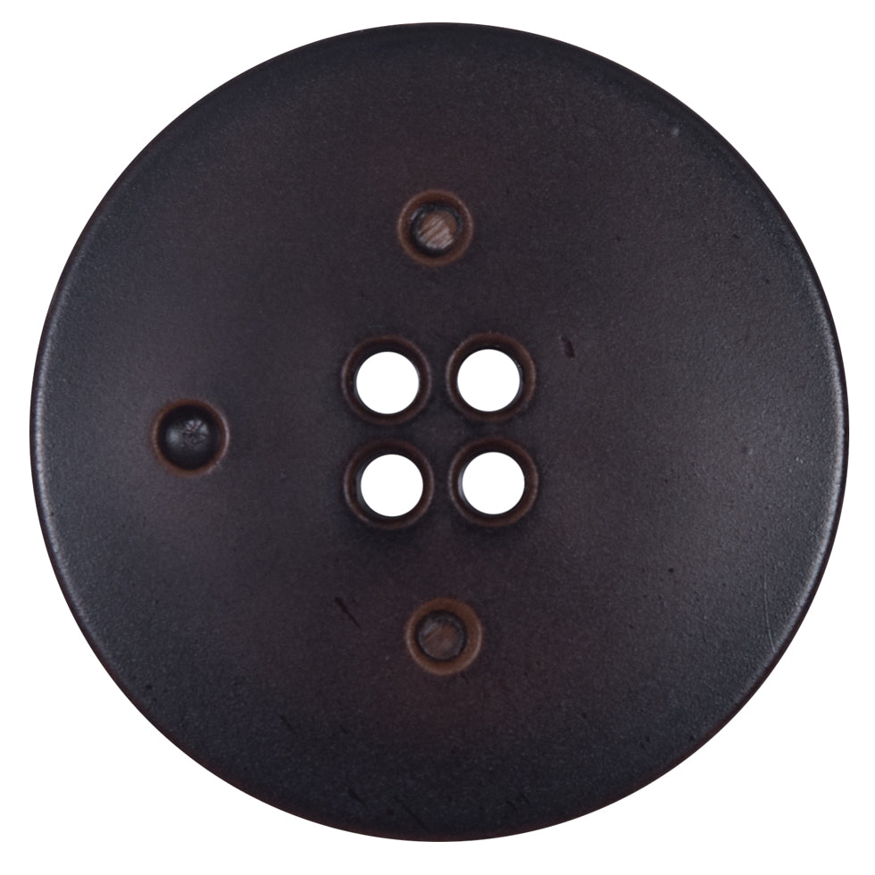 Italian Brown Faux Leather Button - 64L/40.5mm - Joann Fabrics