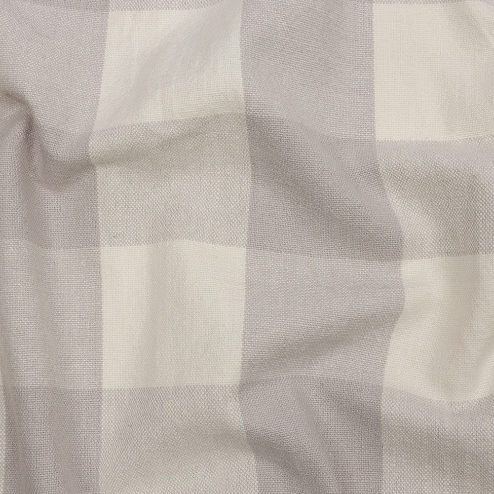 Fog and Cream Buffalo Check Linen and Cotton Woven - Joann Fabrics