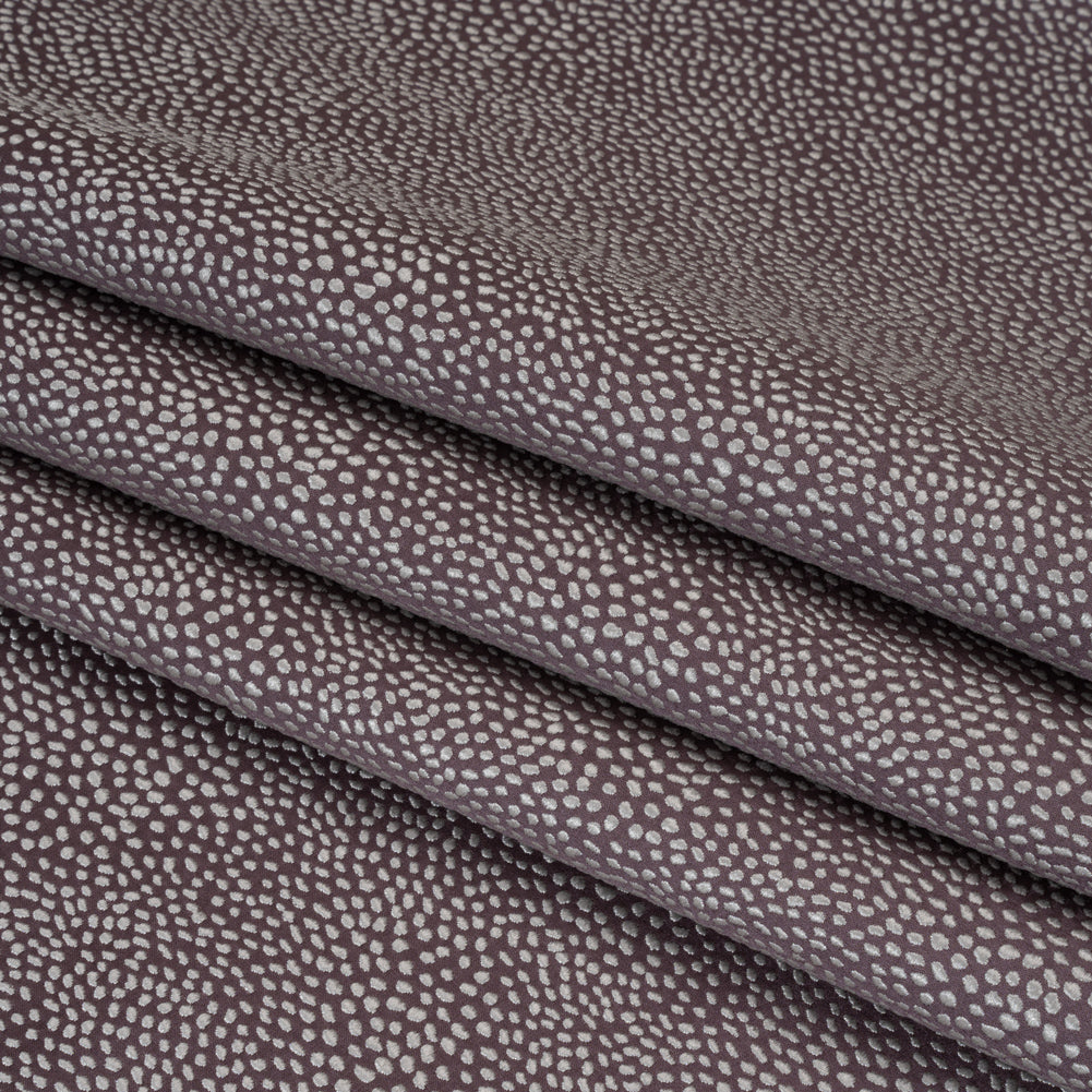 Recycled Polyester Jacquard - Mauve Little All-Over Spots - British Imported - Joann Fabrics