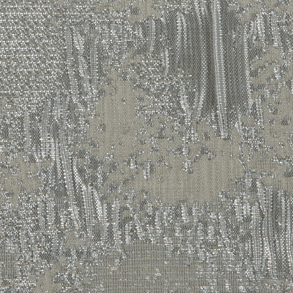 Metallic Silver/Ivory Abstract Brocade - Joann Fabrics