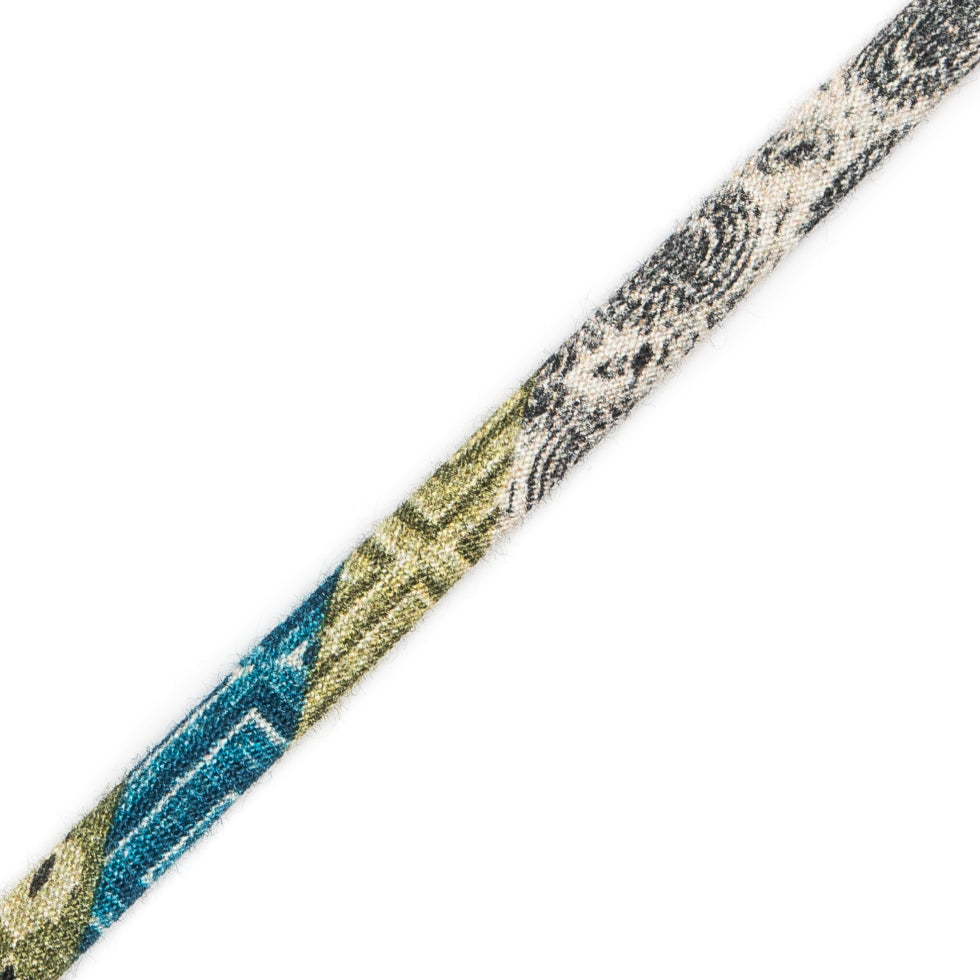 Blue and Green Printed Fabric Tubing - 0.25