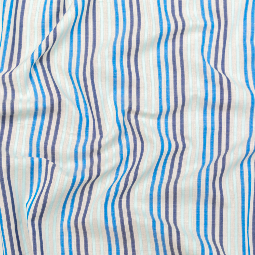 Cotton Voile - Navy, Cobalt and Baby Blue Stripes - Joann Fabrics