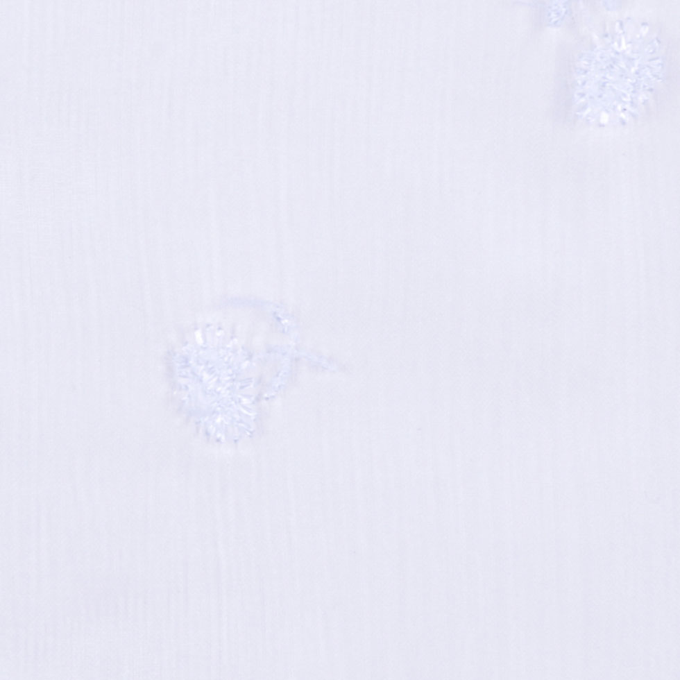 Carolina Herrera Italian Jet Stream Floral Cotton Embroidered Crinkled Silk Chiffon - Joann Fabrics