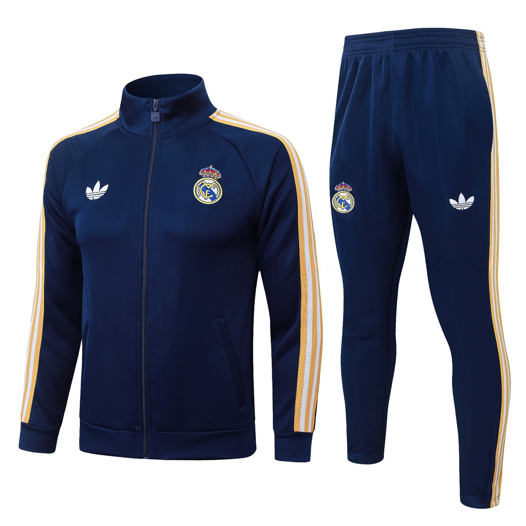 Real Madrid 26-27 Long Sleeves Training Set - Dark Blue Top And Pants - UnitedFutballJersey