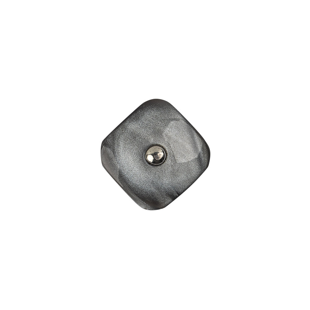 Italian Smoky Beige Haze Plastic and Silver Metal Shank Back Button - 20L/12.5mm - Joann Fabrics