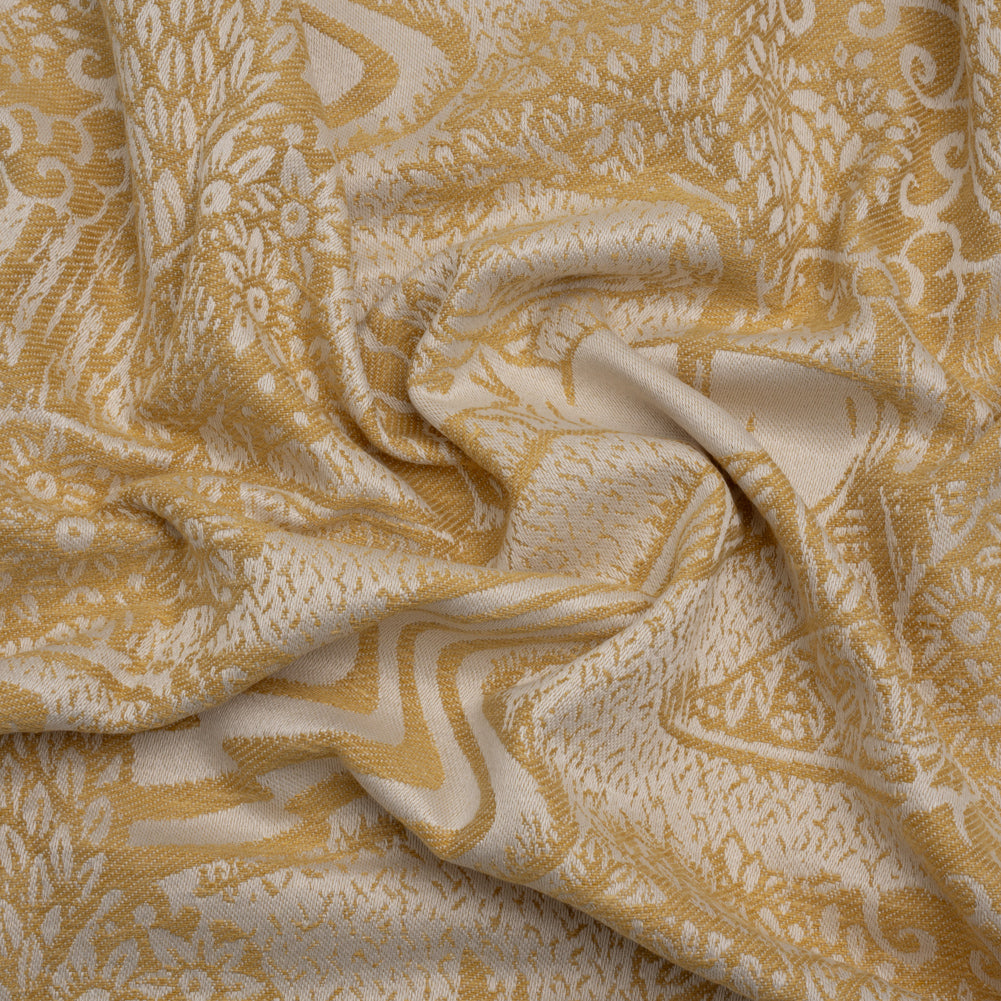 Drapery Jacquard - Ochre Pastoral Scenes - British Imported - Joann Fabrics