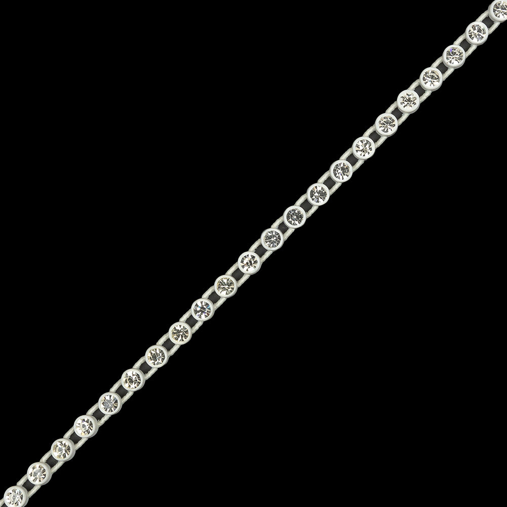 Vintage Crystal and White Stretch Rhinestone Trimming - 4mm - Joann Fabrics