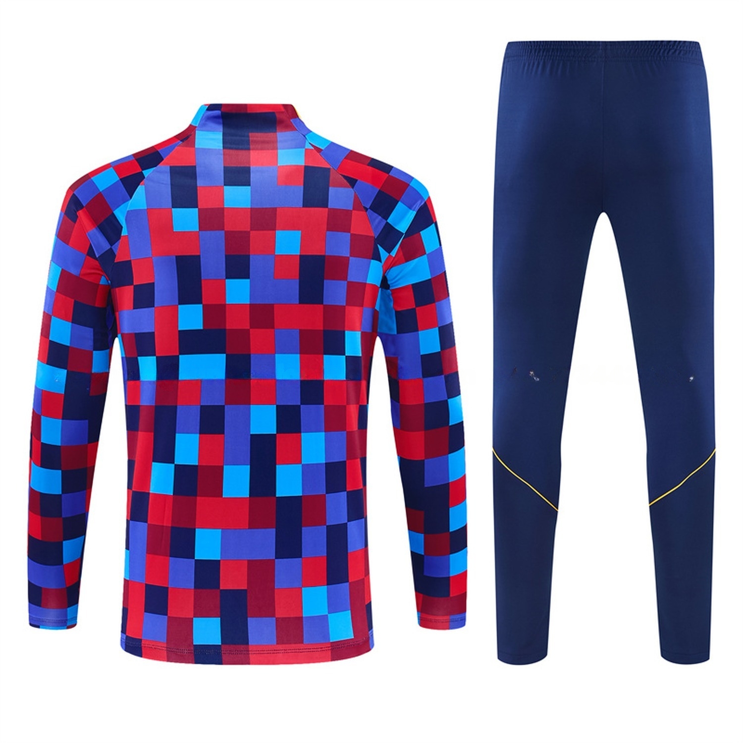 Barcelona 26-27 Long Sleeve Training Set - Camouflage Top & Deep Blue Pants - UnitedFutballJersey