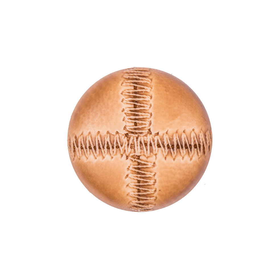 Italian Light Brown Top-Stitched Plastic Shank Back Button - 36L/23mm - Joann Fabrics