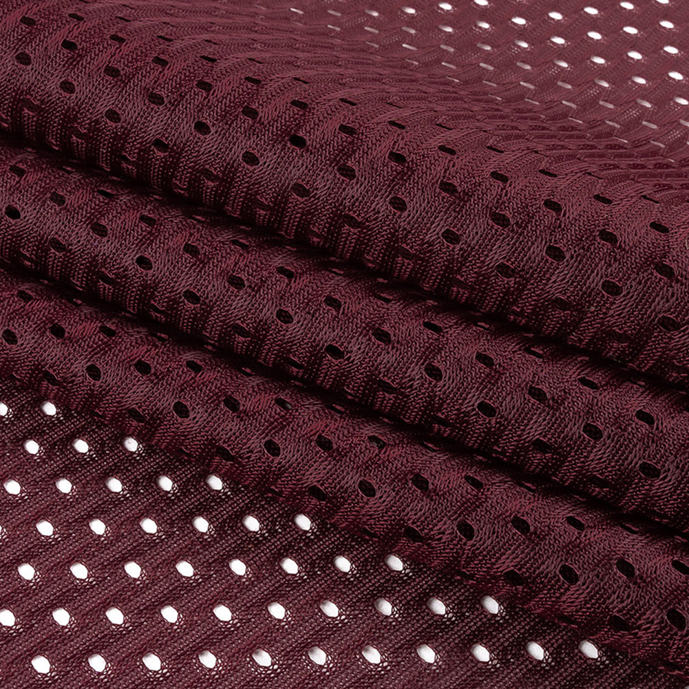 Polyester Athletic Mesh - Maroon Banner - Heracles Collection - Joann Fabrics