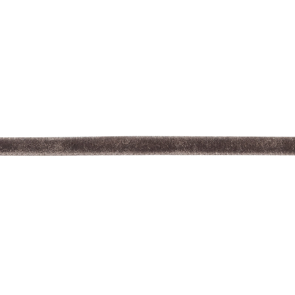Iron Gray Single Face Velvet Ribbon - 0.125
