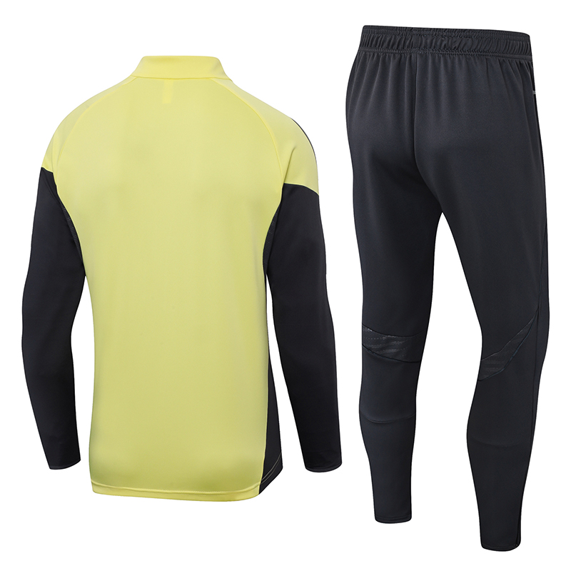 2025-2026 Real Madrid Light yellow Half-Pull Training Suit Football Shirt 1:1 Thai Quality Set