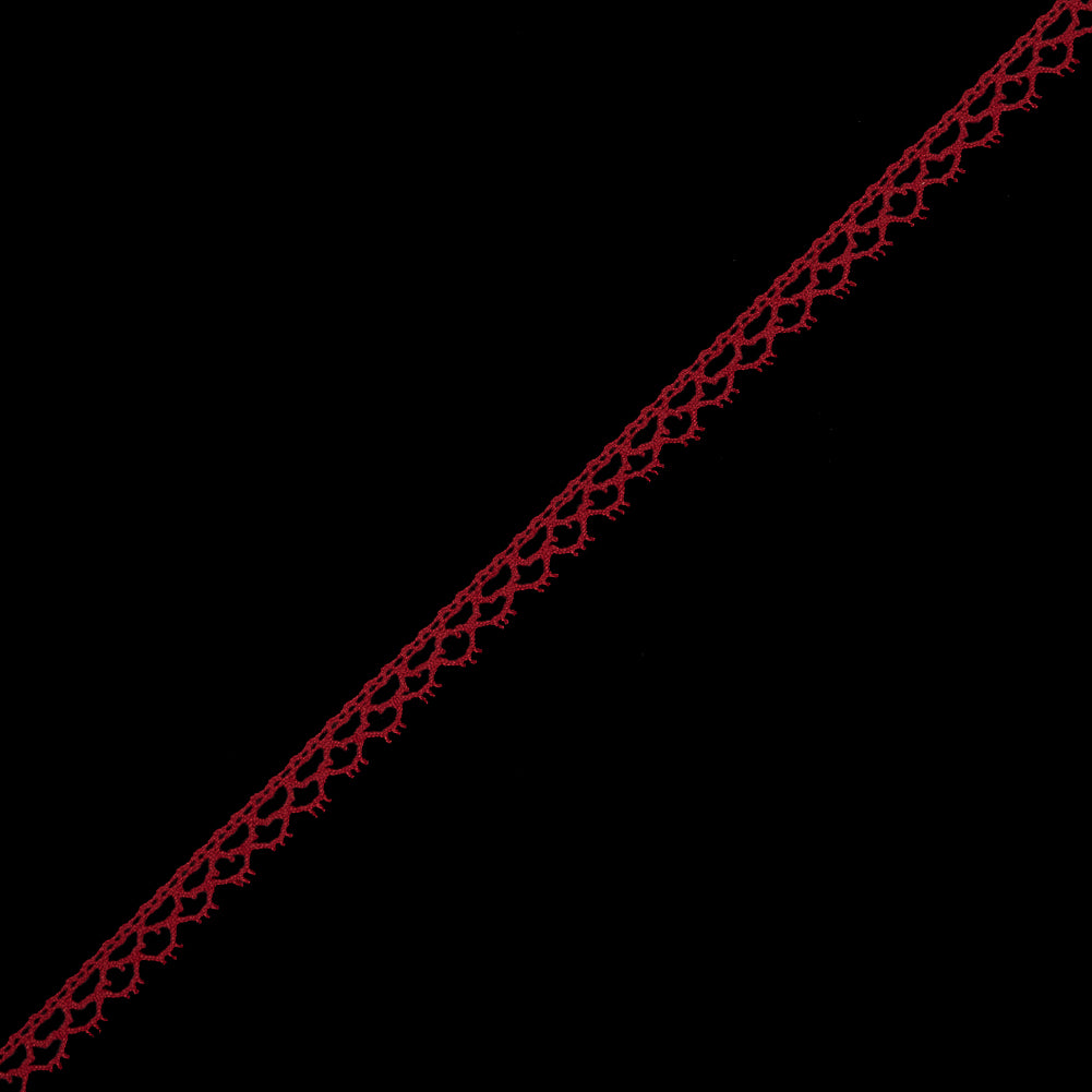 Red European Cotton Crochet Trim - 0.375