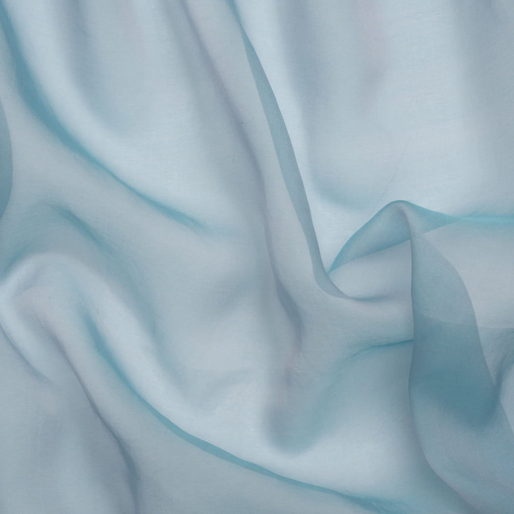 Chiffon-Like Silk Voile - Sky Blue and Rose Iridescent - Adelaide Collection - Joann Fabrics