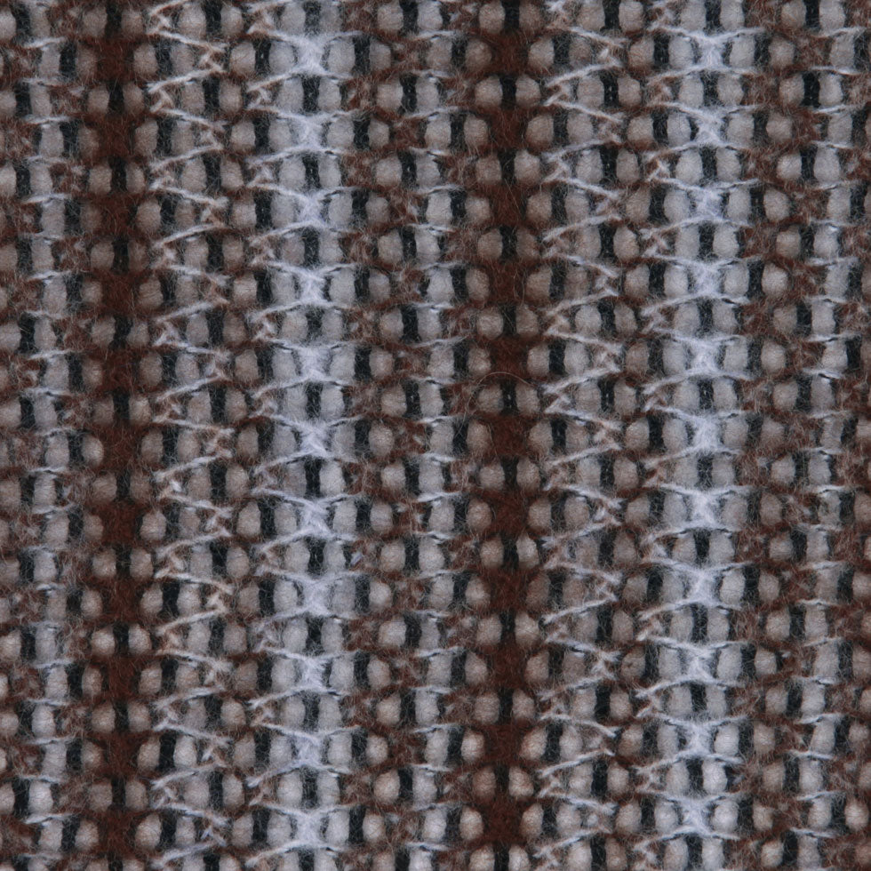 Brown/White/Black Striped Wool-Acrylic Knit - Joann Fabrics