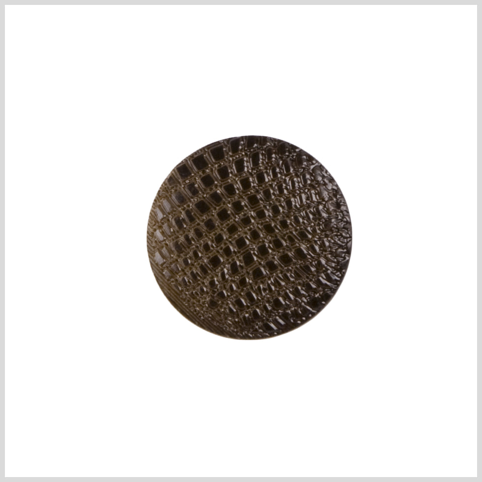 Plastic Shank Back Button - 28L/18mm - Brown Alligator Skin Embossed - Joann Fabrics