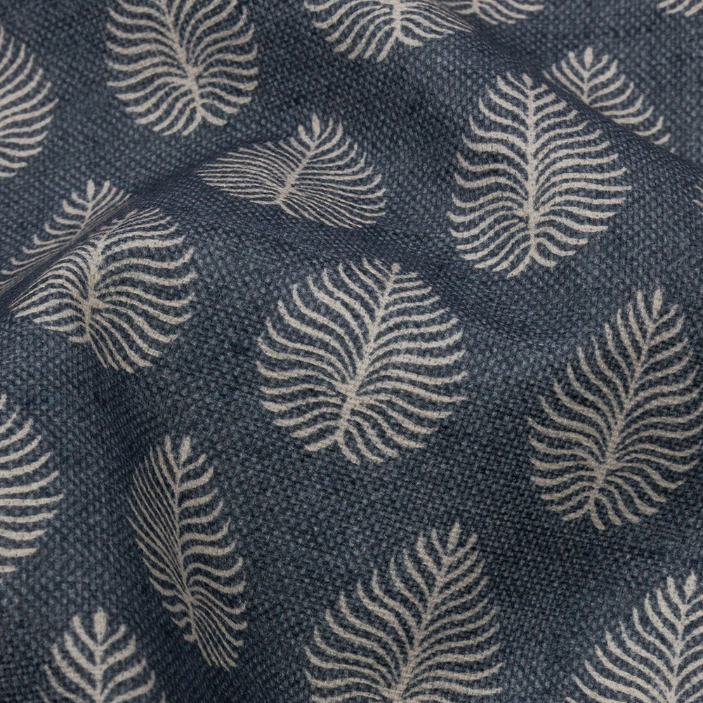 Cotton Canvas Print - Indigo Leaves - British Imported - Joann Fabrics